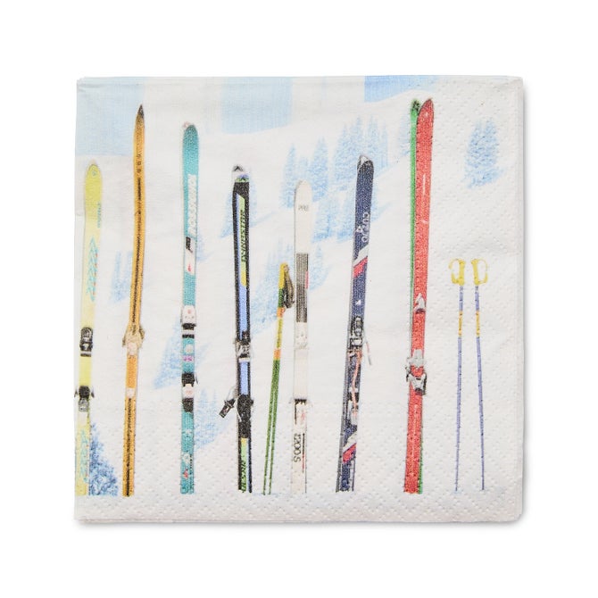 Gray Malin Ski Holiday Cocktail Paper Napkins image number 0