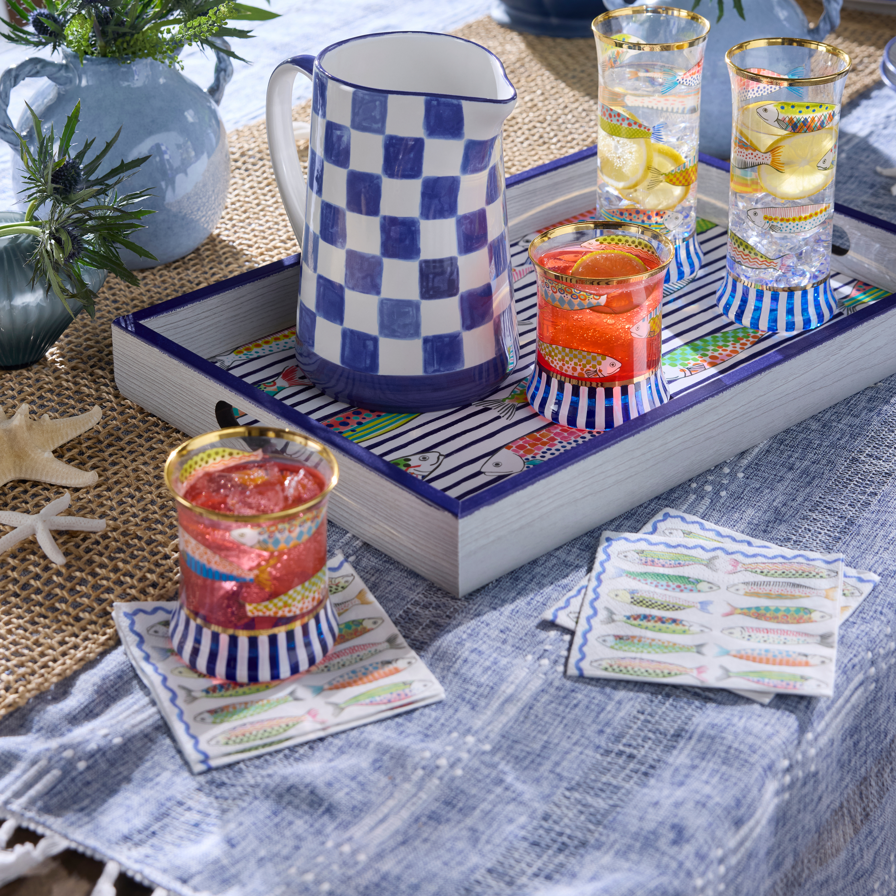 MacKenzie-Childs Go Fish Paper Napkins - Thumbnail 4