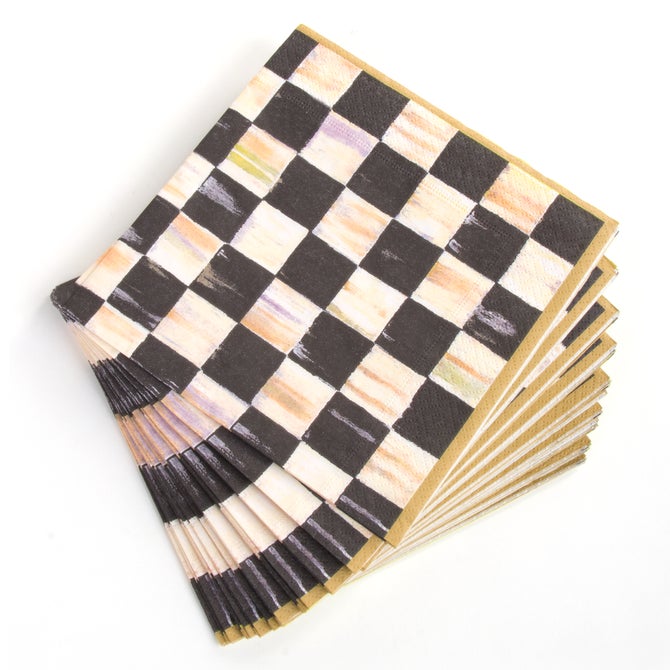 Courtly Check Luncheon Paper Napkins image number 2