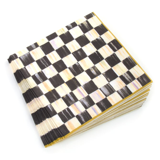Courtly Check Dinner Paper Napkins image number 4
