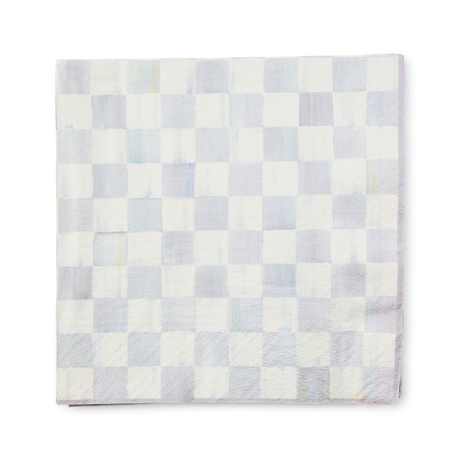 Sterling Check Dinner Paper Napkins image number 0