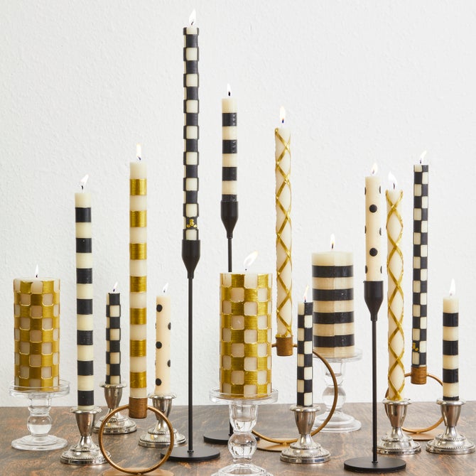 Check Black & Ivory Dinner Candles, Set of 2 image number 9