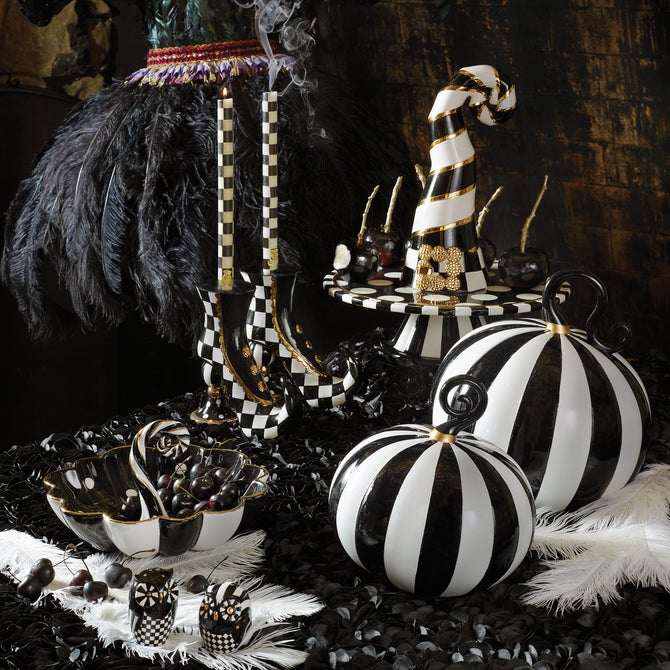 Check Black & Ivory Dinner Candles, Set of 2 image number 8