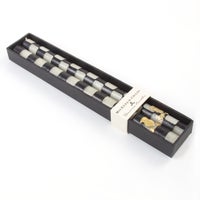 Check Black & Ivory Dinner Candles, Set of 2