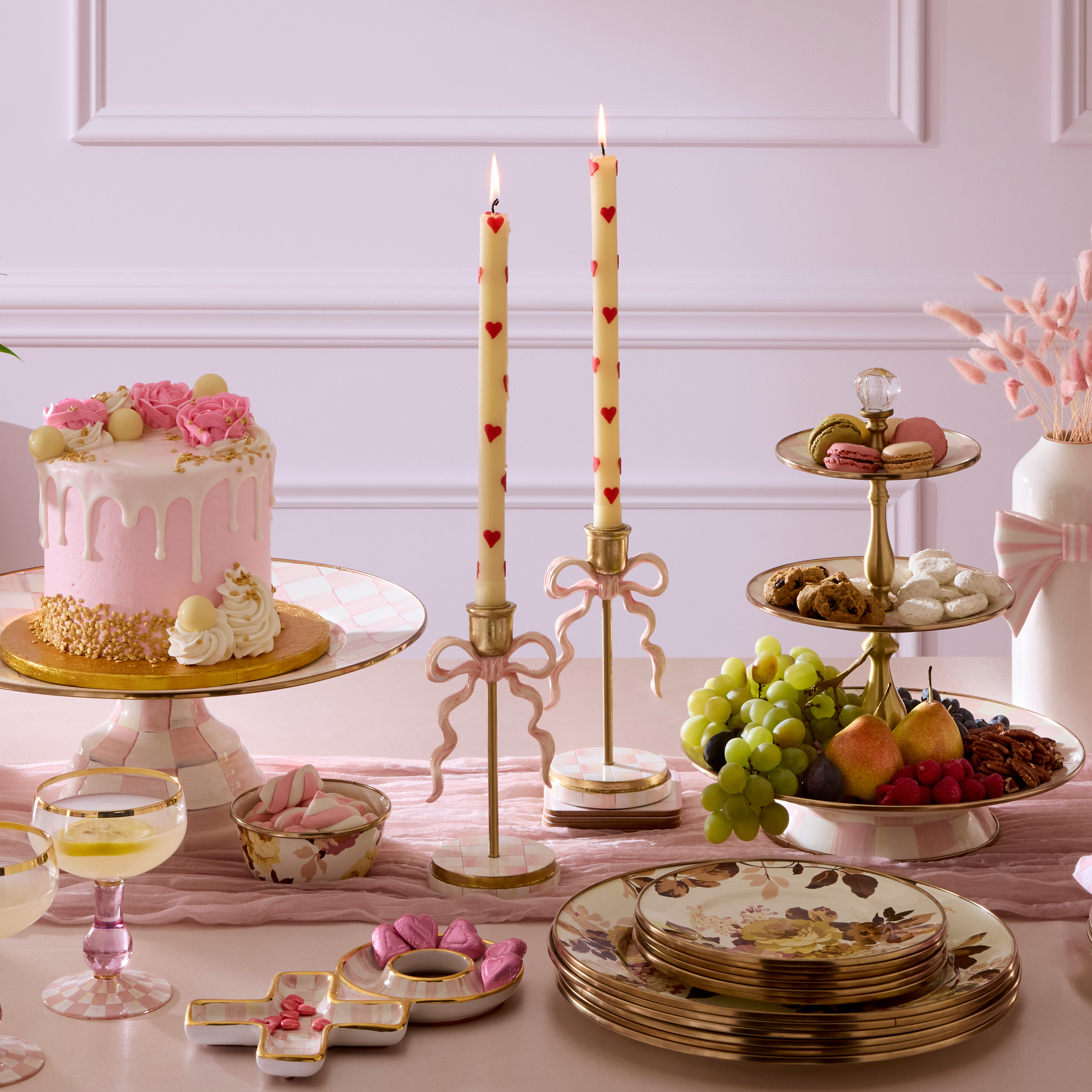 MacKenzie-Childs Heart Dinner Candles - Thumbnail 2