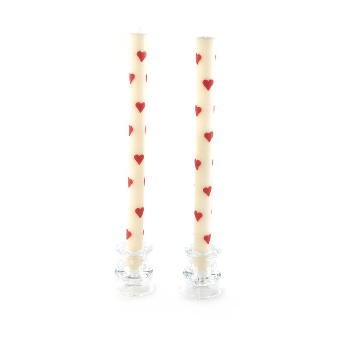Heart Dinner Candles, Set of 2 image number 0