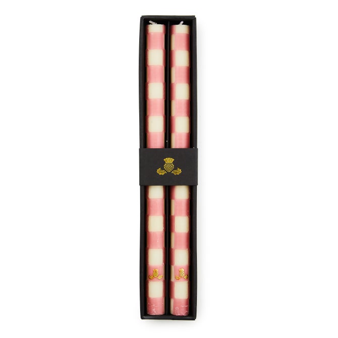 Check Pink Dinner Candles, Set of 2 image number 2