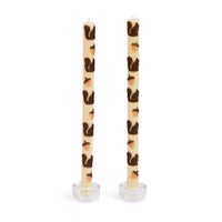 Squirrels & Acorns Dinner Candles, Set of 2