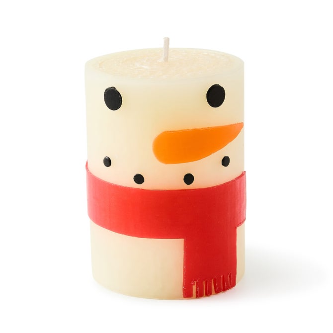 Snowman 4" Pillar Candle image number 0