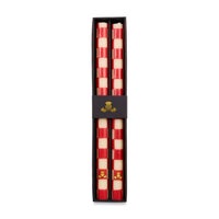 Cherry Check Dinner Candles, Set of 2