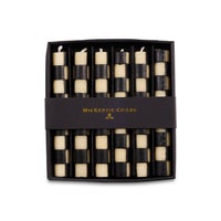 Black Check Mini Dinner Candles, Set of 6