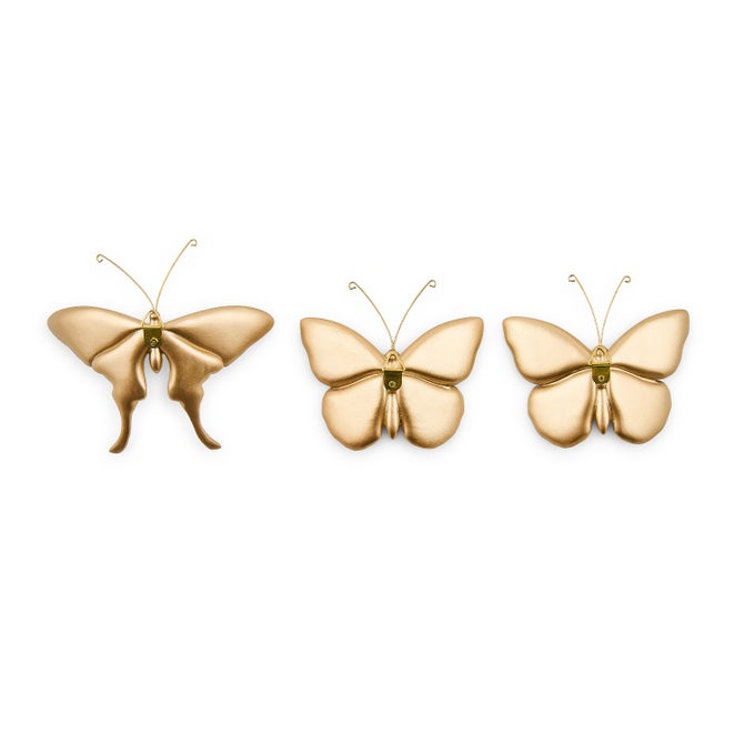 Mocha Butterfly Wall Decor Trio image number 3
