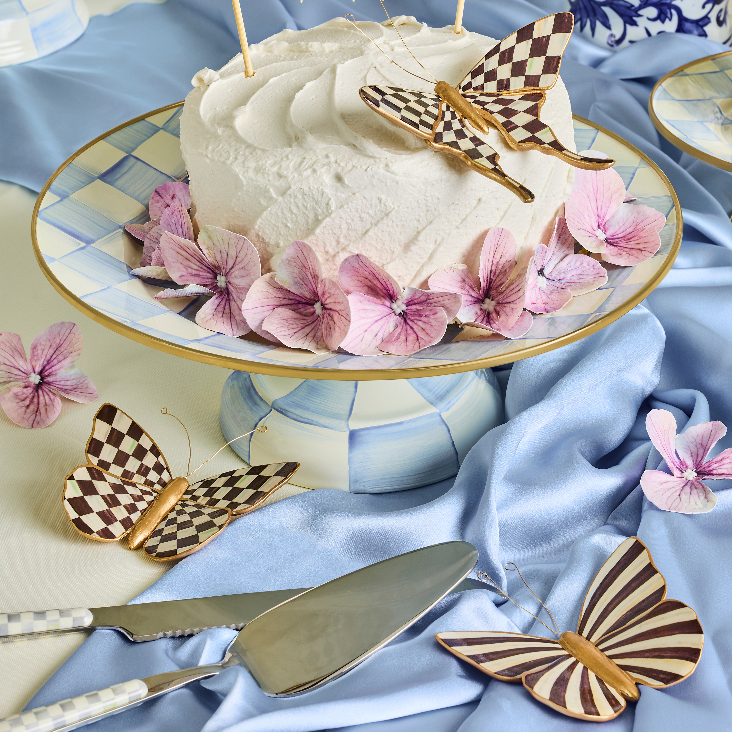 MacKenzie-Childs | Courtly Check & Stripe Butterfly Trio