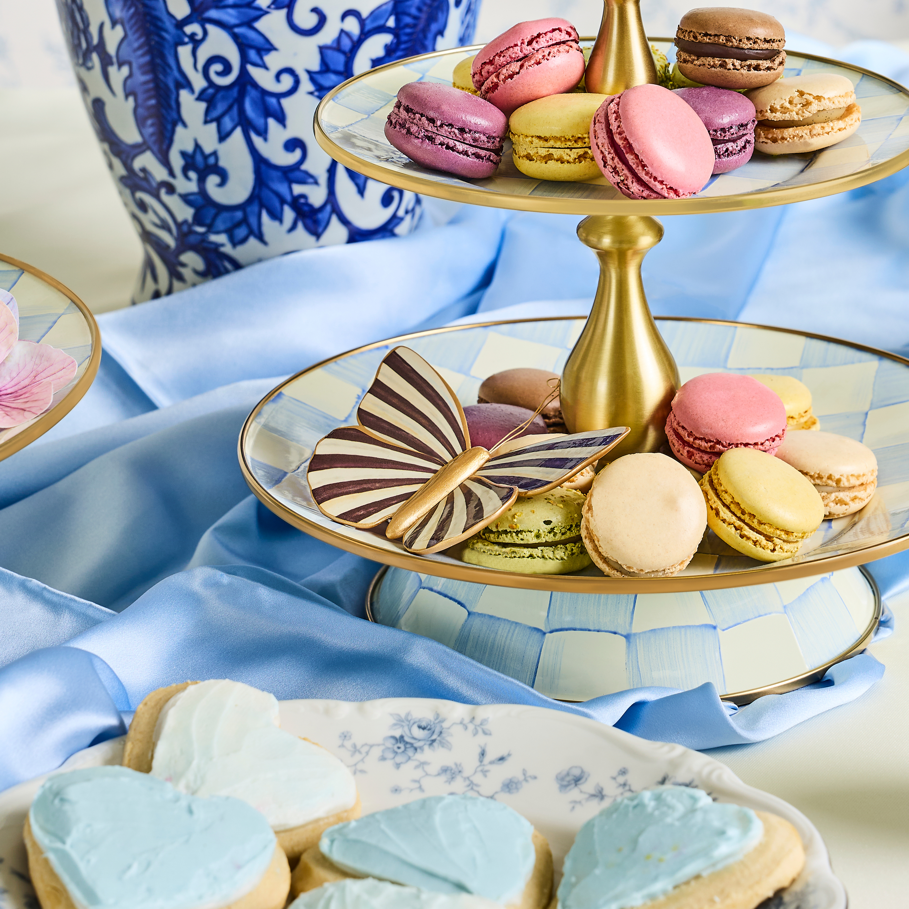 MacKenzie-Childs | Courtly Check & Stripe Butterfly Trio