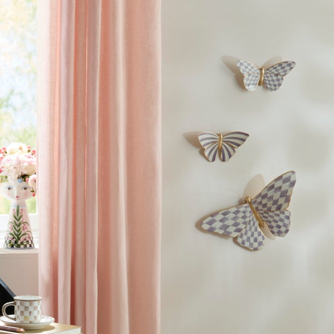 Violet Check Butterfly Wall Decor image number 2