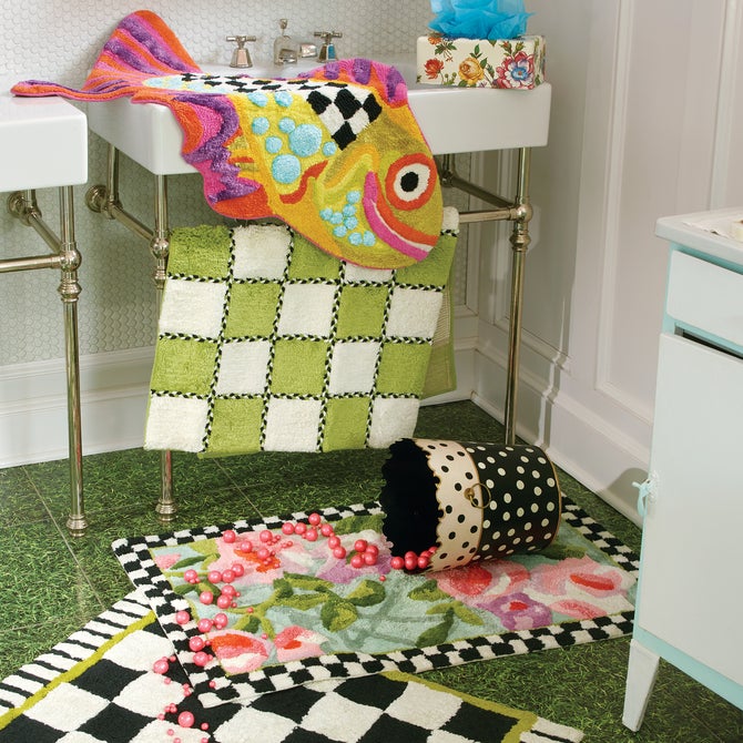 Happy Fish Bath Rug image number 3