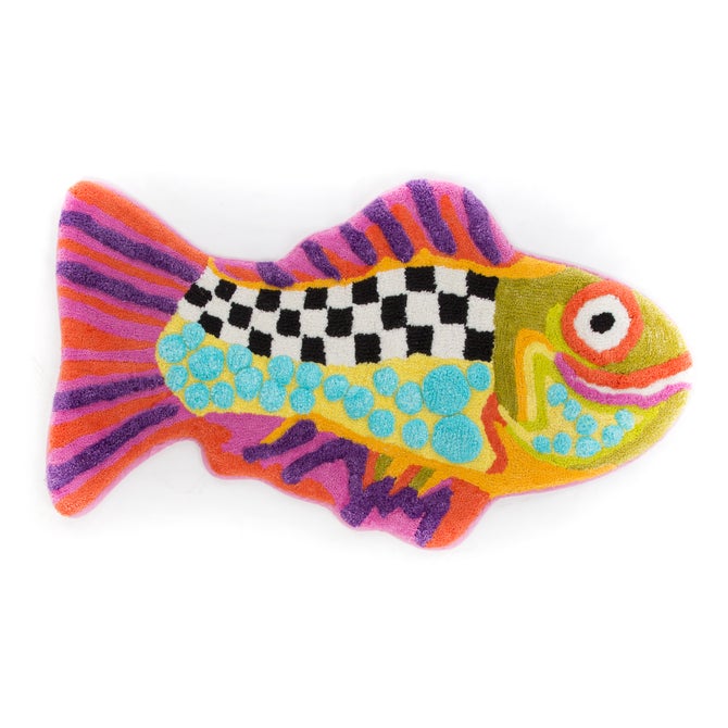 Happy Fish Bath Rug image number 0