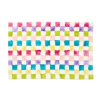 Rainbow Micro Check Bath Rug