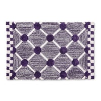 Violet Lattice & Dot Bath Rug
