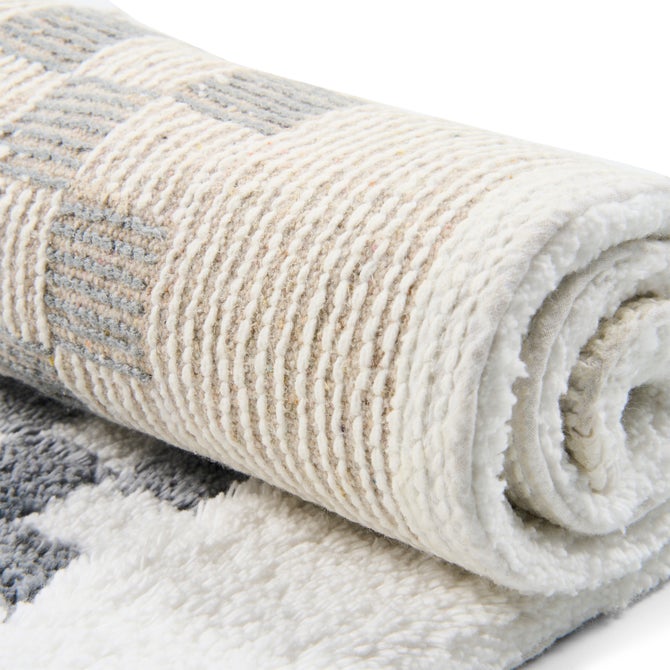 Grey Check Hotel Bath Rug image number 2