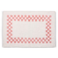 Rosy Check Hotel Bath Rug