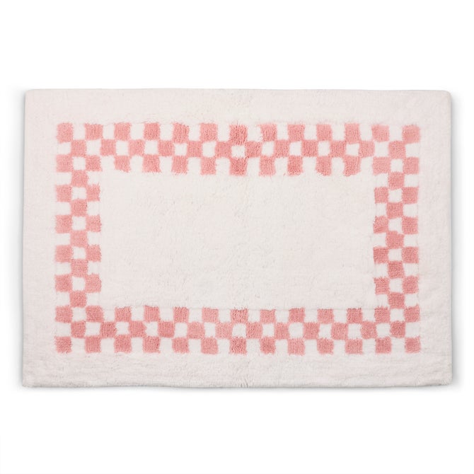 Rosy Check Hotel Bath Rug image number 0