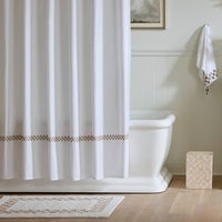 Mocha Check Hotel Bath Rug