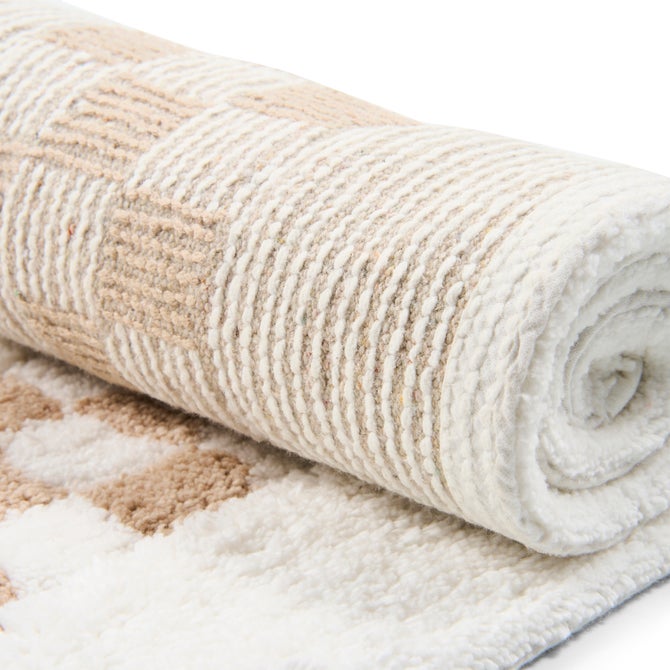 Mocha Check Hotel Bath Rug image number 2