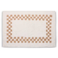 Mocha Check Hotel Bath Rug