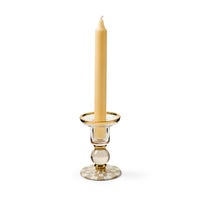 Sterling Check Small Glass Candlestick