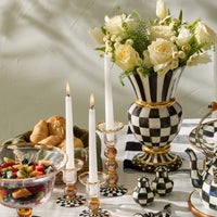 Courtly Check Large Glass Candlestick