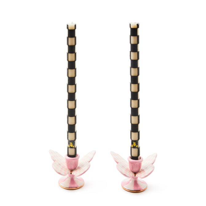 Rosy Check Butterfly Candle Holders, Set of 2 image number 2
