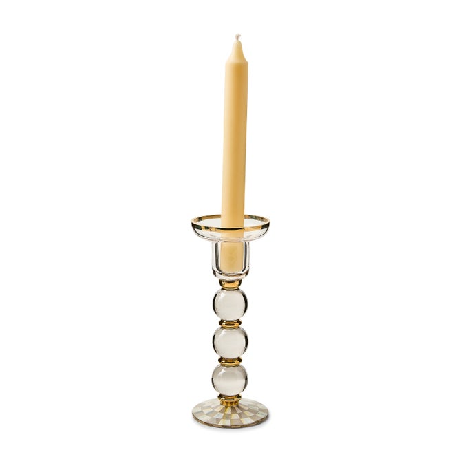 Sterling Check Large Glass Candlestick image number 2