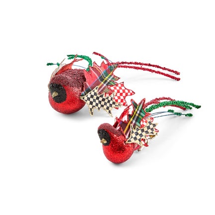 Timeless Tartan Bird Clips, Set of 2