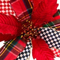 Timeless Tartan Poinsettia Clip