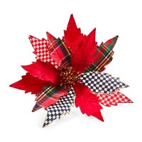 Timeless Tartan Poinsettia Clip