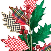 Timeless Tartan Holly Spray