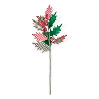Timeless Tartan Holly Spray