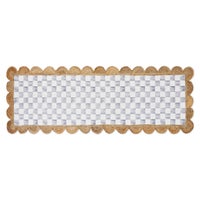 Grey Check with Jute Scallops 2'6" x 7'11" Runner