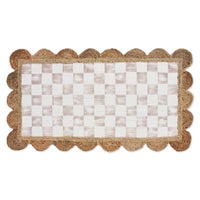Flax Check with Jute Scallops 1'11.25" x 3'8.5" Rug
