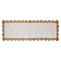 Flax Check with Jute Scallops 2'6" x 7'11" Runner
