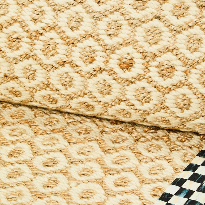 Courtly Check Natural Honeycomb 2'6" x 9' Jute Rug image number 1