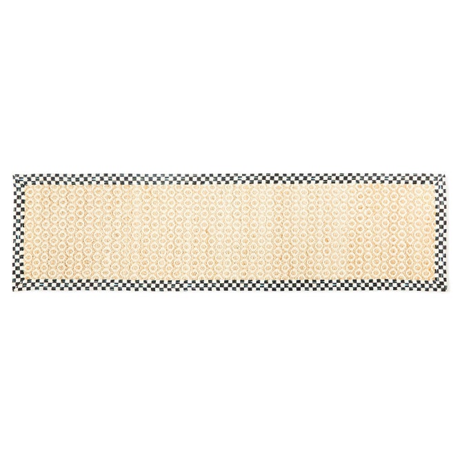 Courtly Check Natural Honeycomb 2'6" x 9' Jute Rug image number 0