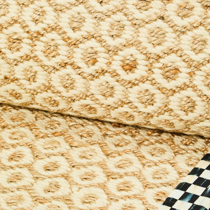 Courtly Check Natural Honeycomb 3' x 5' Jute Rug image number 1