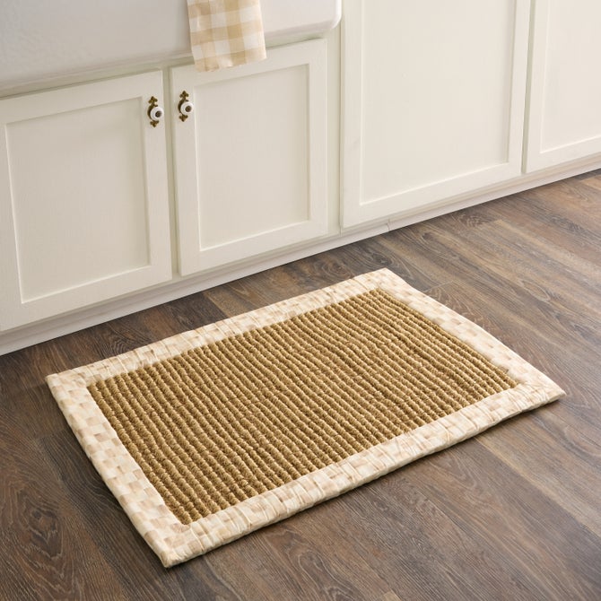 Mocha Check 2' x 3' Chunky Sisal Rug image number 1