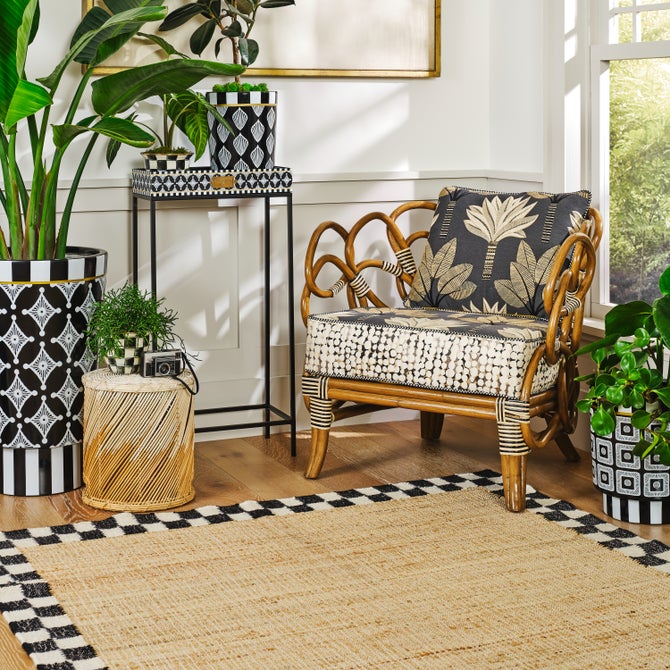 Check Jute 5' x 8' Rug image number 1