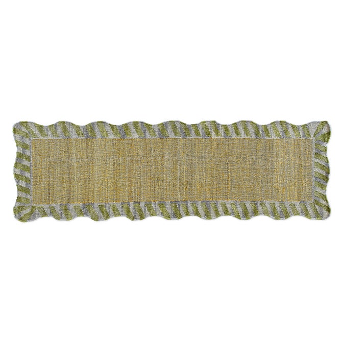 Jute Scalloped Purple and Green 2'6" x 8' Runner image number 0