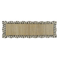 Jute Scalloped Black and White 2'6" x 8' Runner Rug