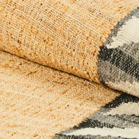 Jute Scalloped Black and White 6' Octagon Rug