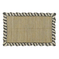 Jute Scalloped Black and White 5' x 8' Rug